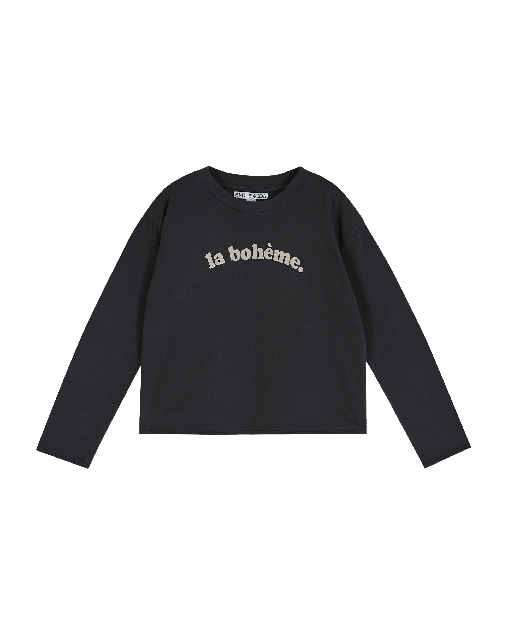 T-shirt coton bio La bohème bitume