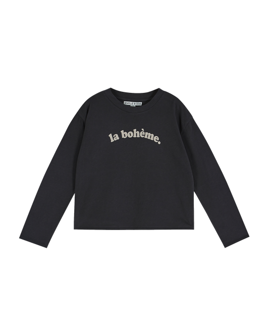 T-shirt coton bio La bohème bitume