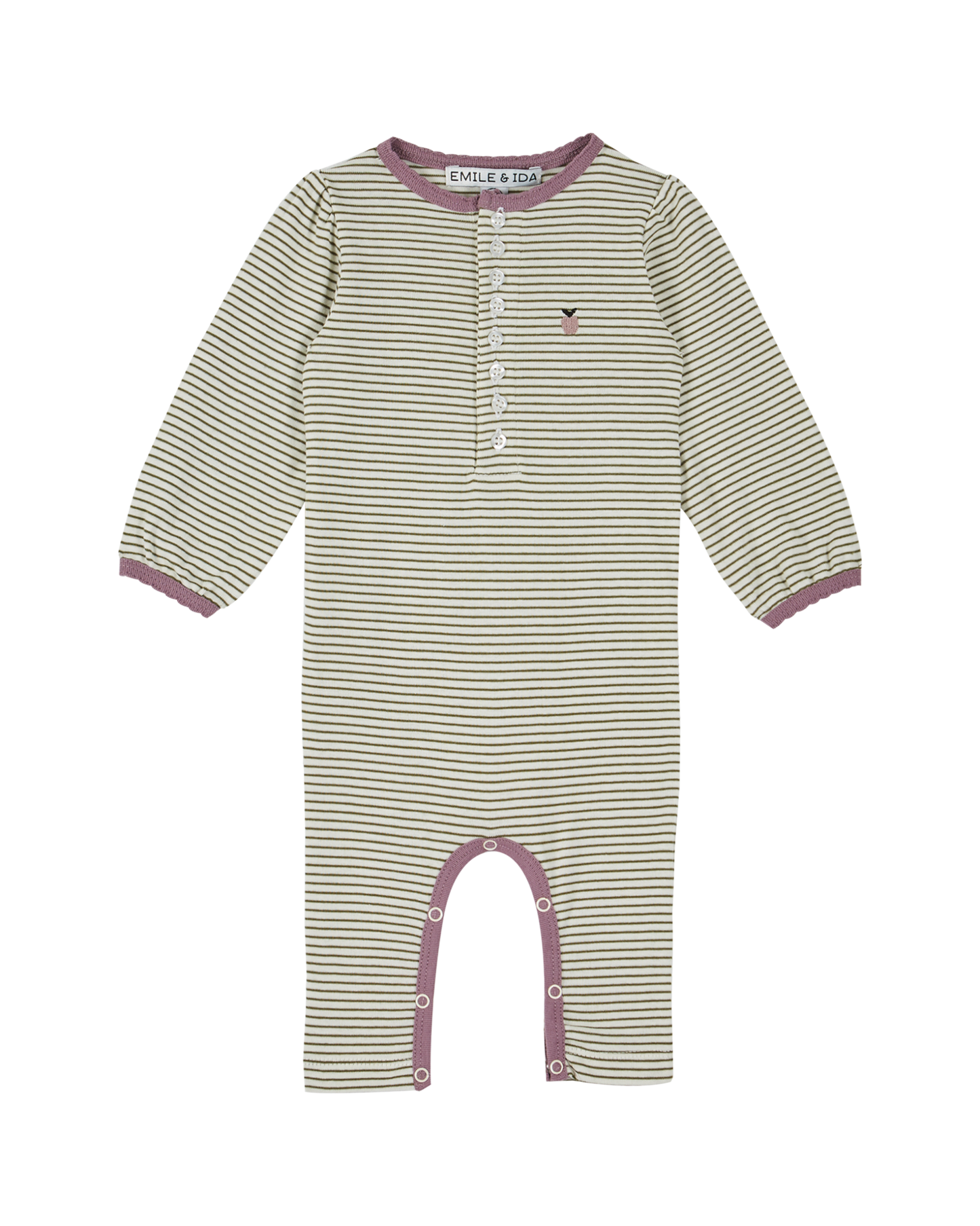 Combinaison jersey de coton rayé cèdre