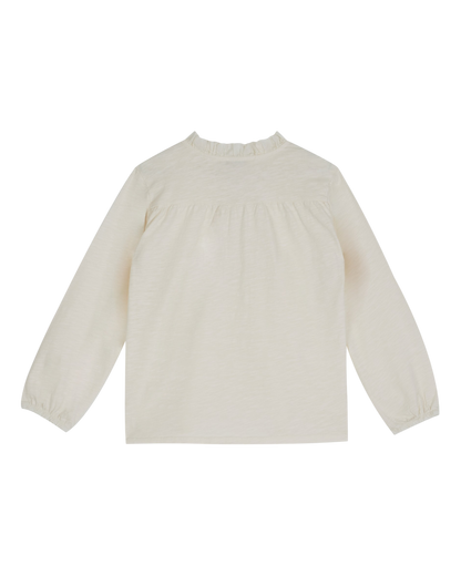 Tee-shirt jersey et voile de coton bio écru