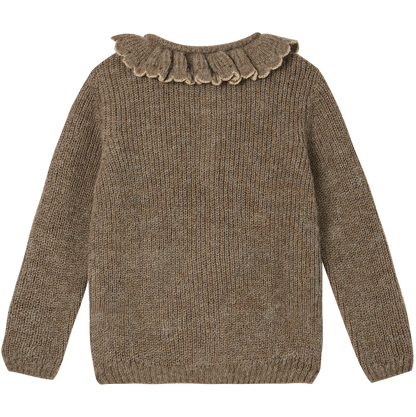 Cardigan alpaga chiné et lurex doré