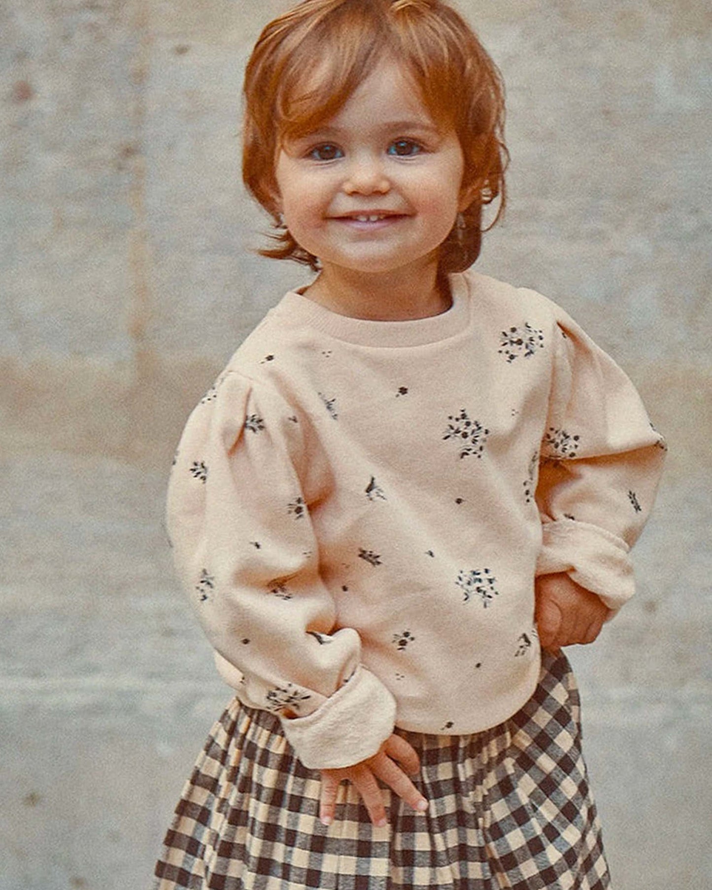 Sweatshirt jersey bio molletonné porcelaine