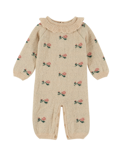 Combinaison jacquard alpaga beige