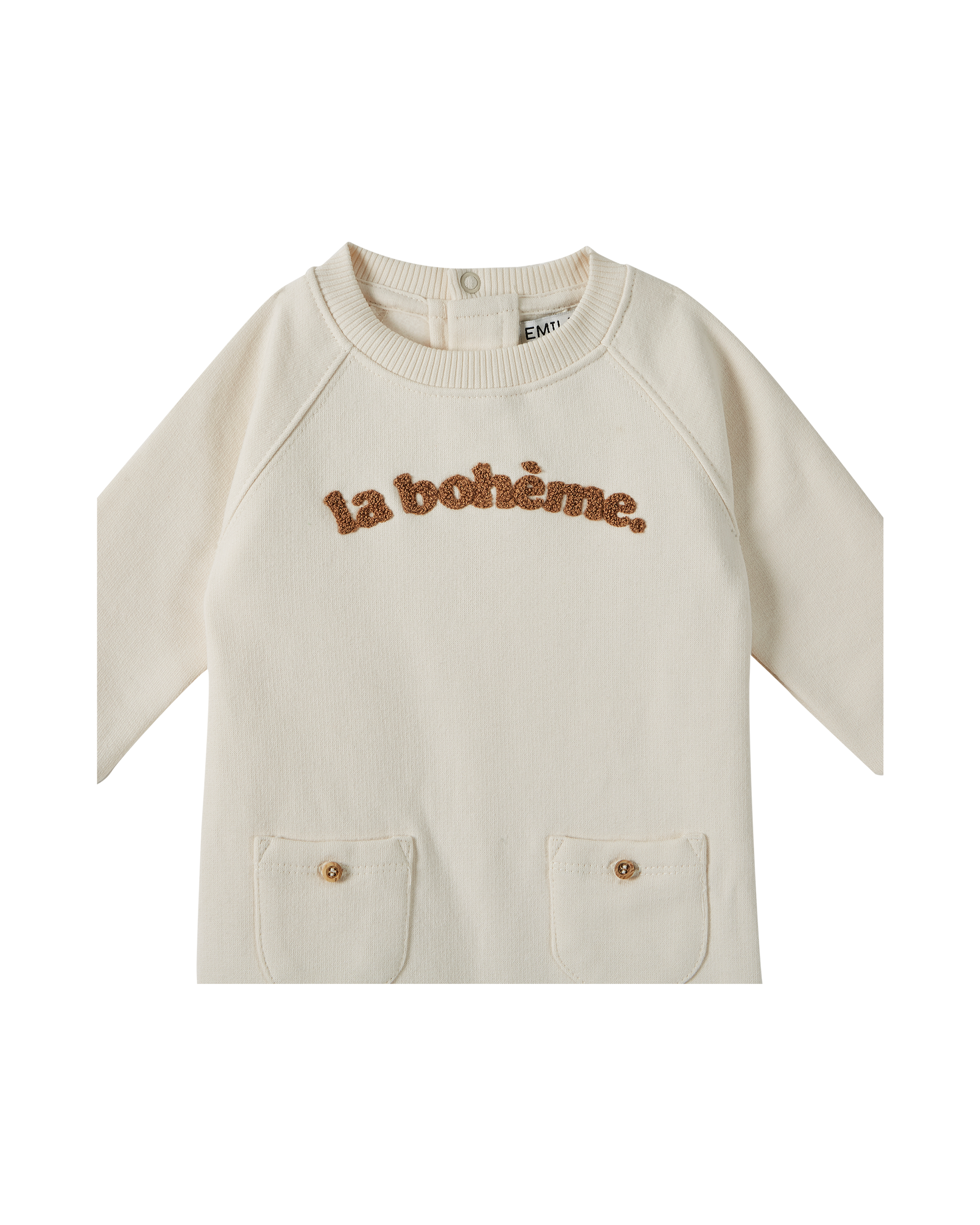 Combinaison coton biologique molletonné écru