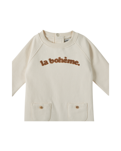 Combinaison coton biologique molletonné écru