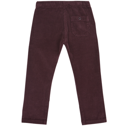 Pantalon velours à grosses côtes aubergine