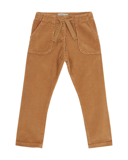 Pantalon velours à grosses côtes noix