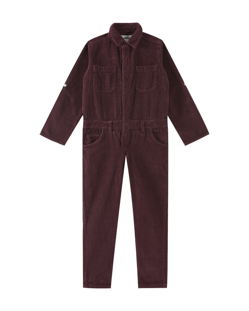 Combinaison velours aubergine