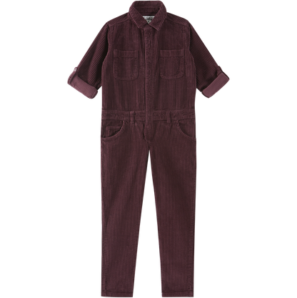 Combinaison velours aubergine