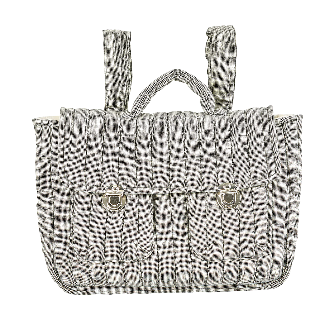 Cartable coton matelassé mini carreau