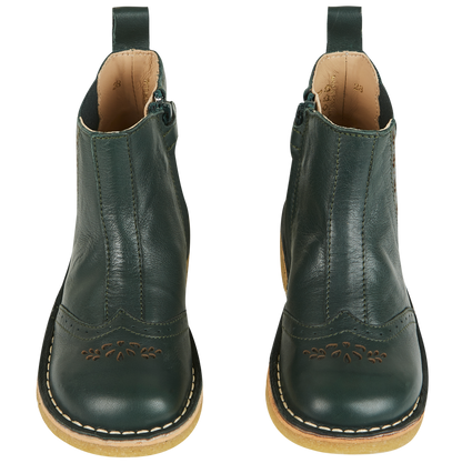 Boots en cuir cèdre