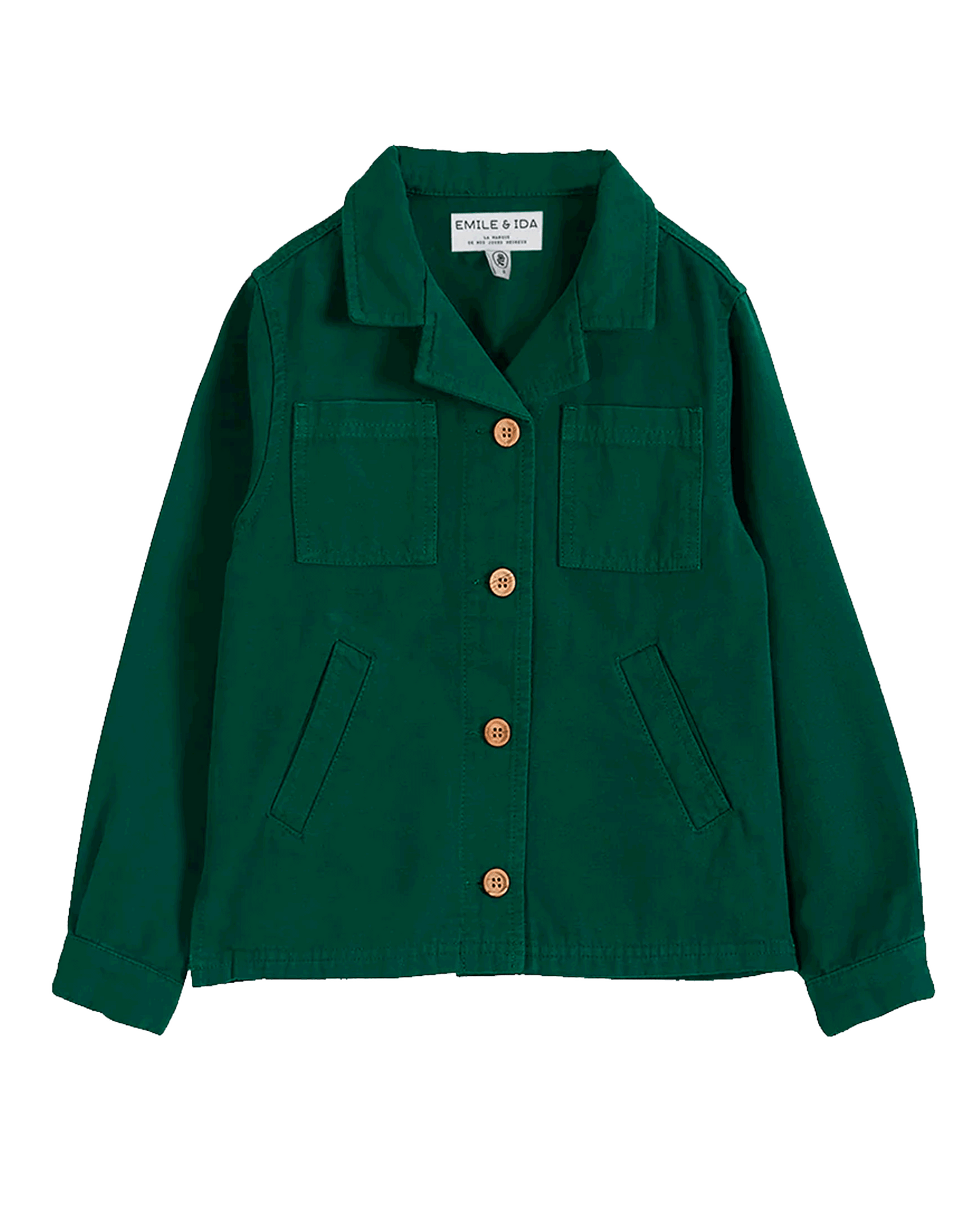 Veste toile de coton vert