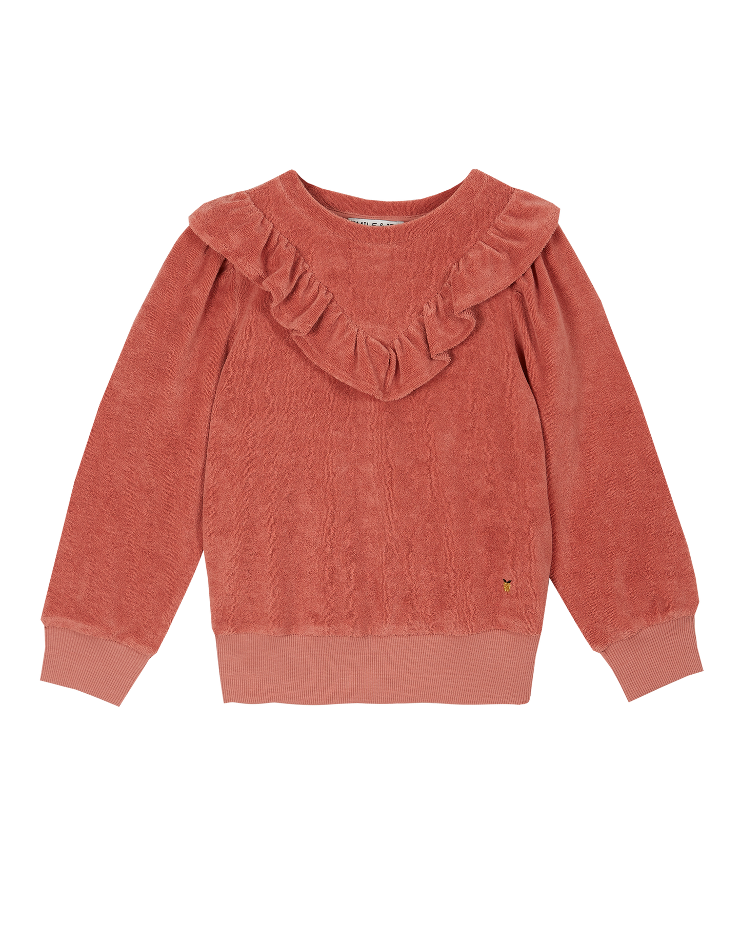 Sweatshirt éponge volanté tuile