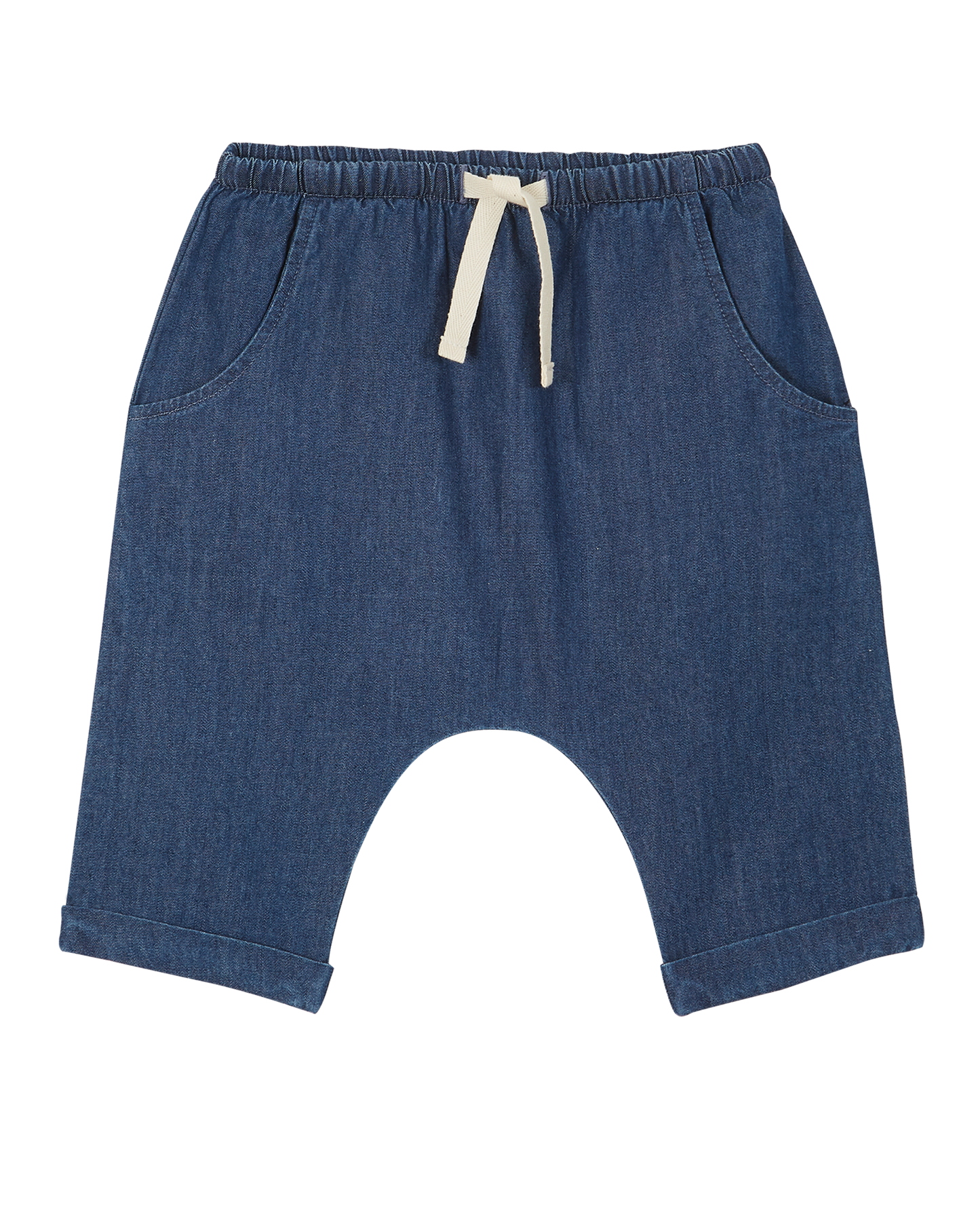 Pantalon coton chambray