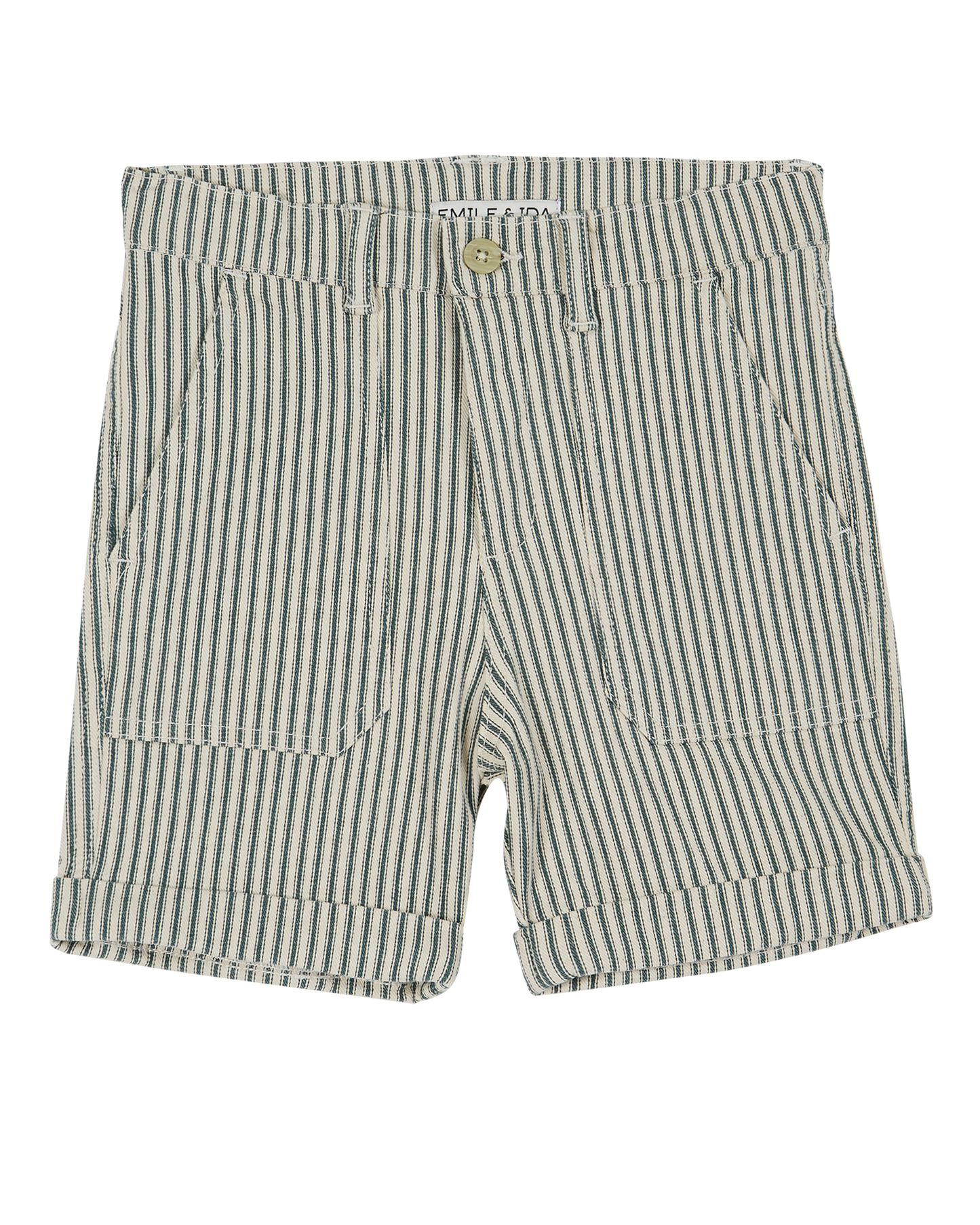 Short coton rayure verte