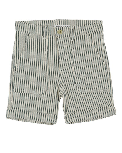 Short coton rayure verte