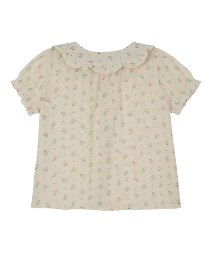 Blouse crépon de coton écru cueillette