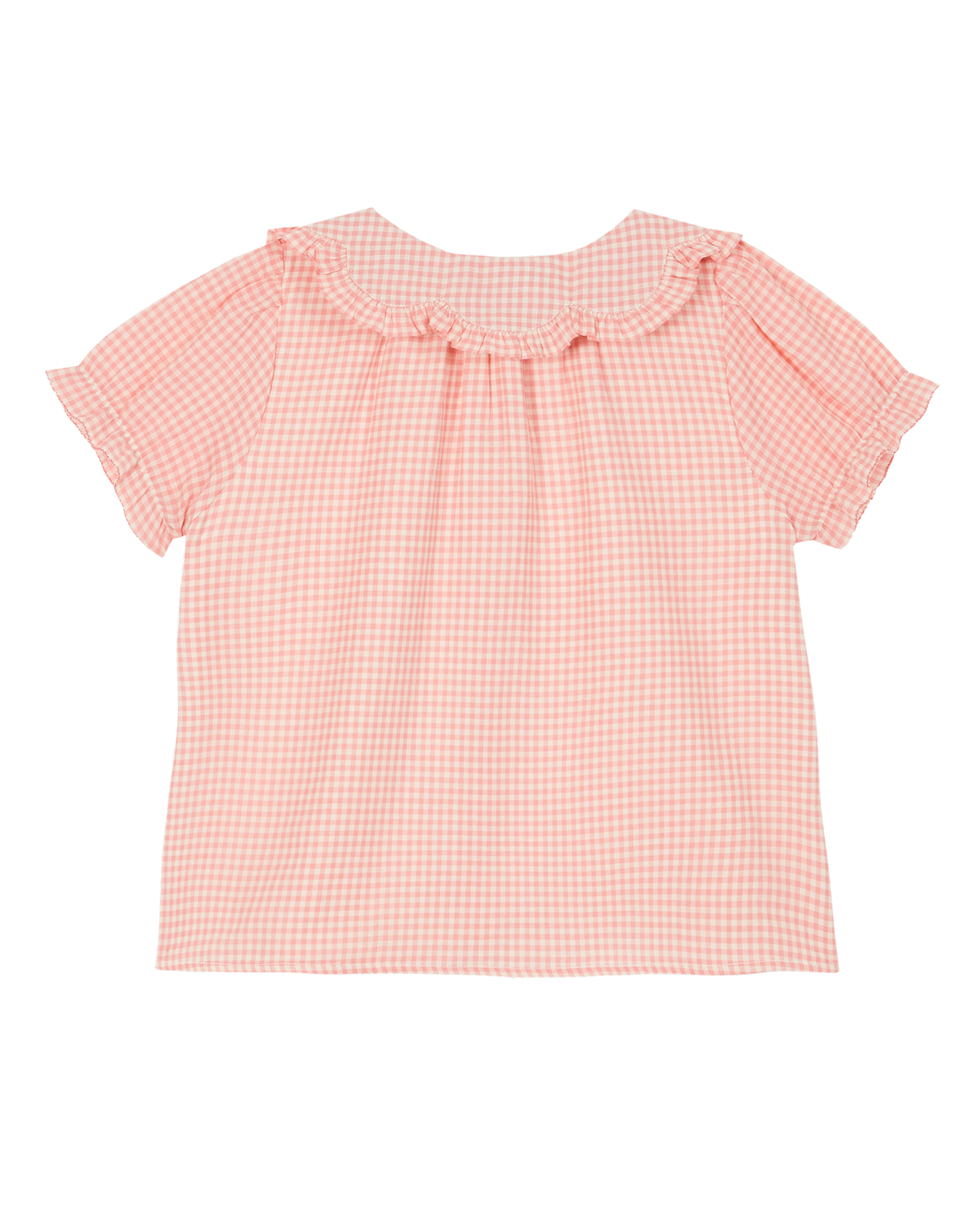 Blouse coton vichy rose