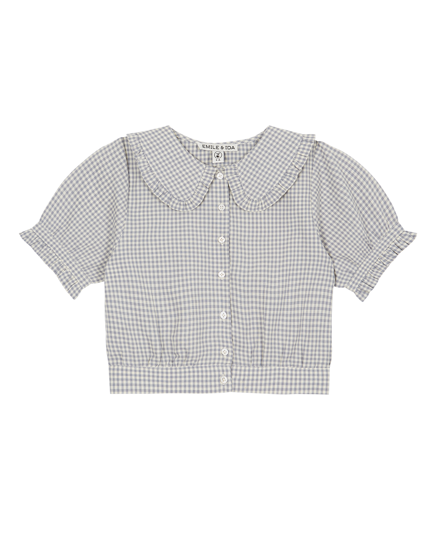 Blouse coton vichy bleu