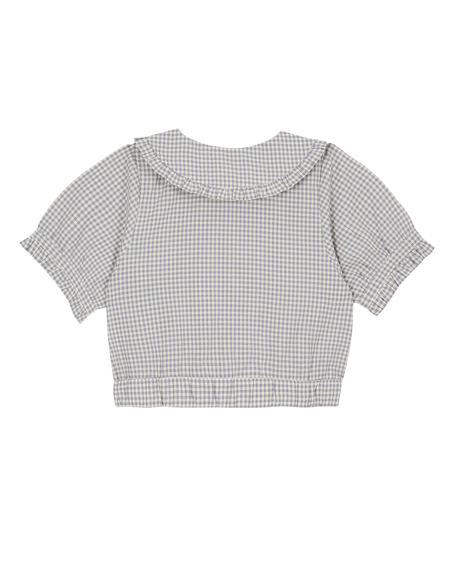 Blouse coton vichy bleu