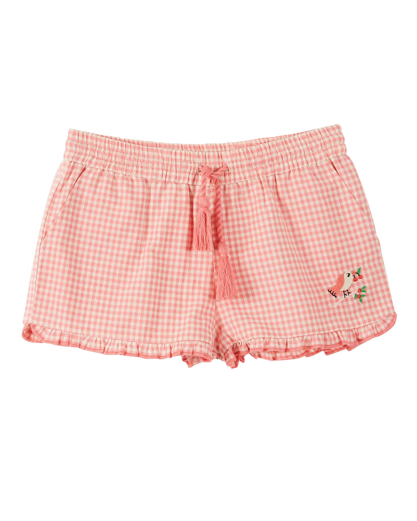 Short coton vichy rose