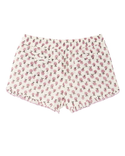Short coton écru granny violet
