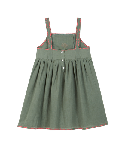 Robe à bretelles coton amande
