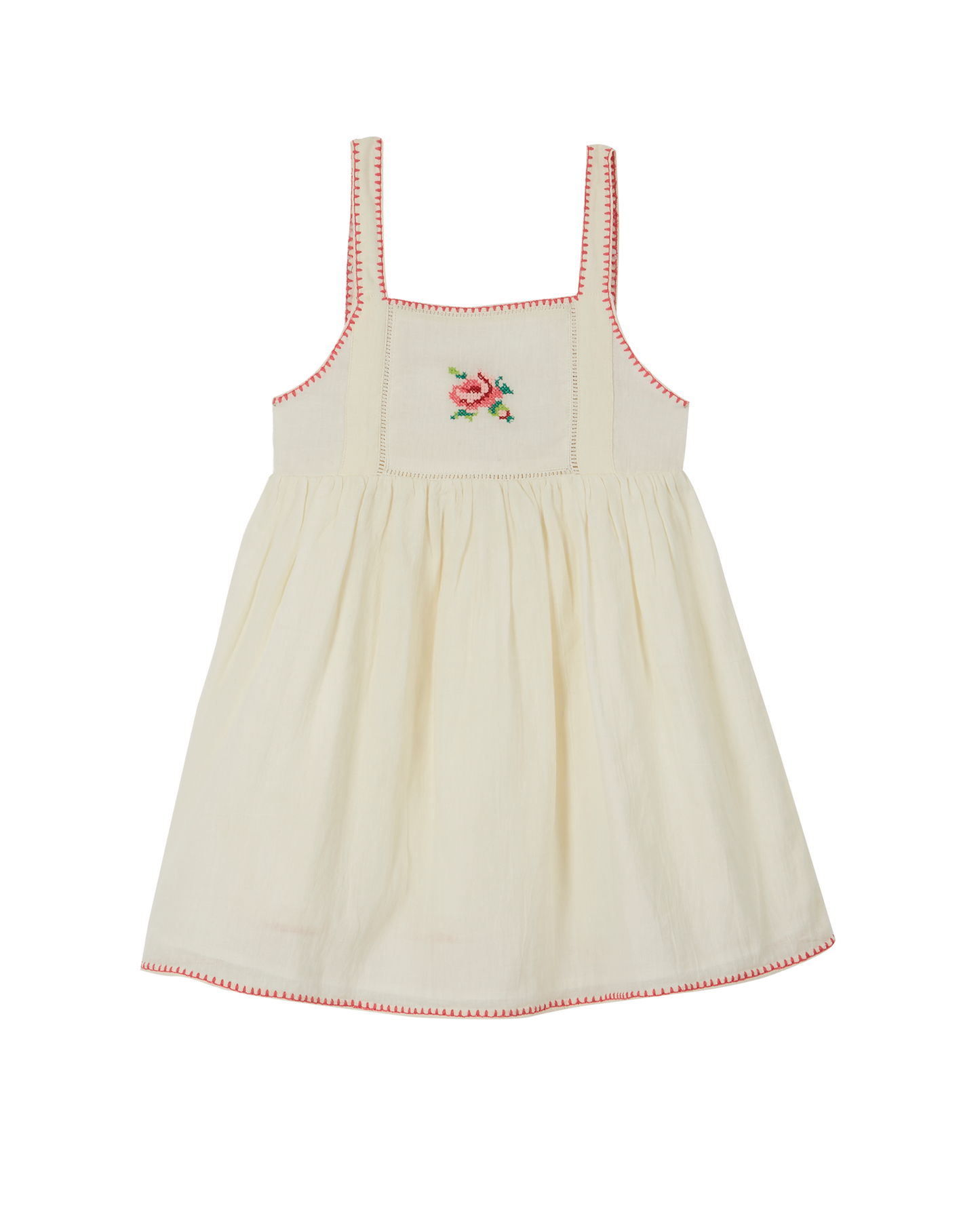 Robe à bretelles coton pétale
