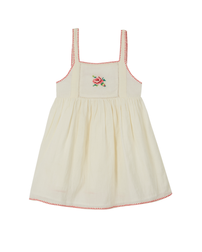 Robe à bretelles coton pétale