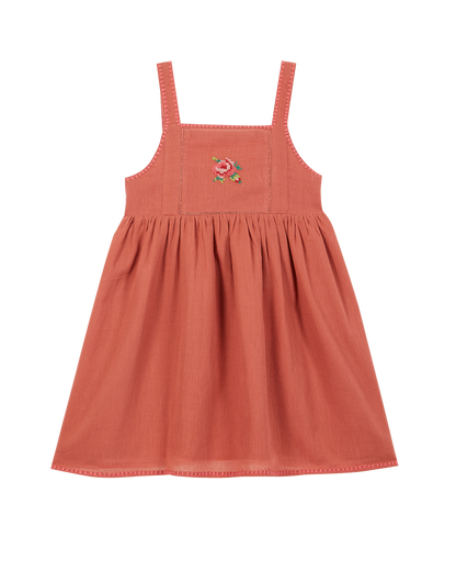 Robe à bretelles coton tuile