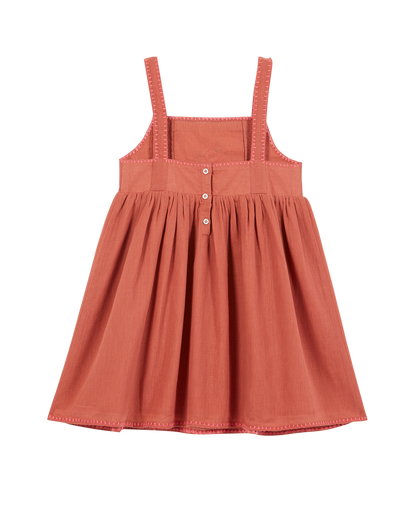 Robe à bretelles coton tuile