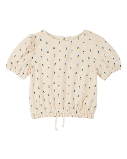 Tee-shirt éponge tulipe écru
