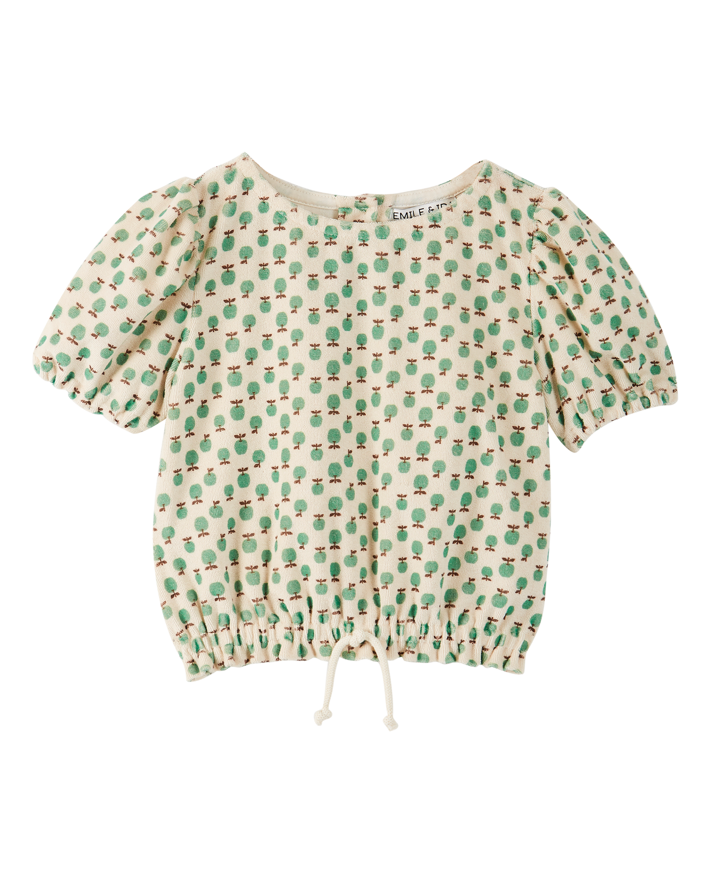 Tee-shirt éponge écru granny vert