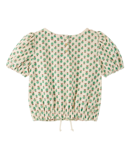 Tee-shirt éponge écru granny vert