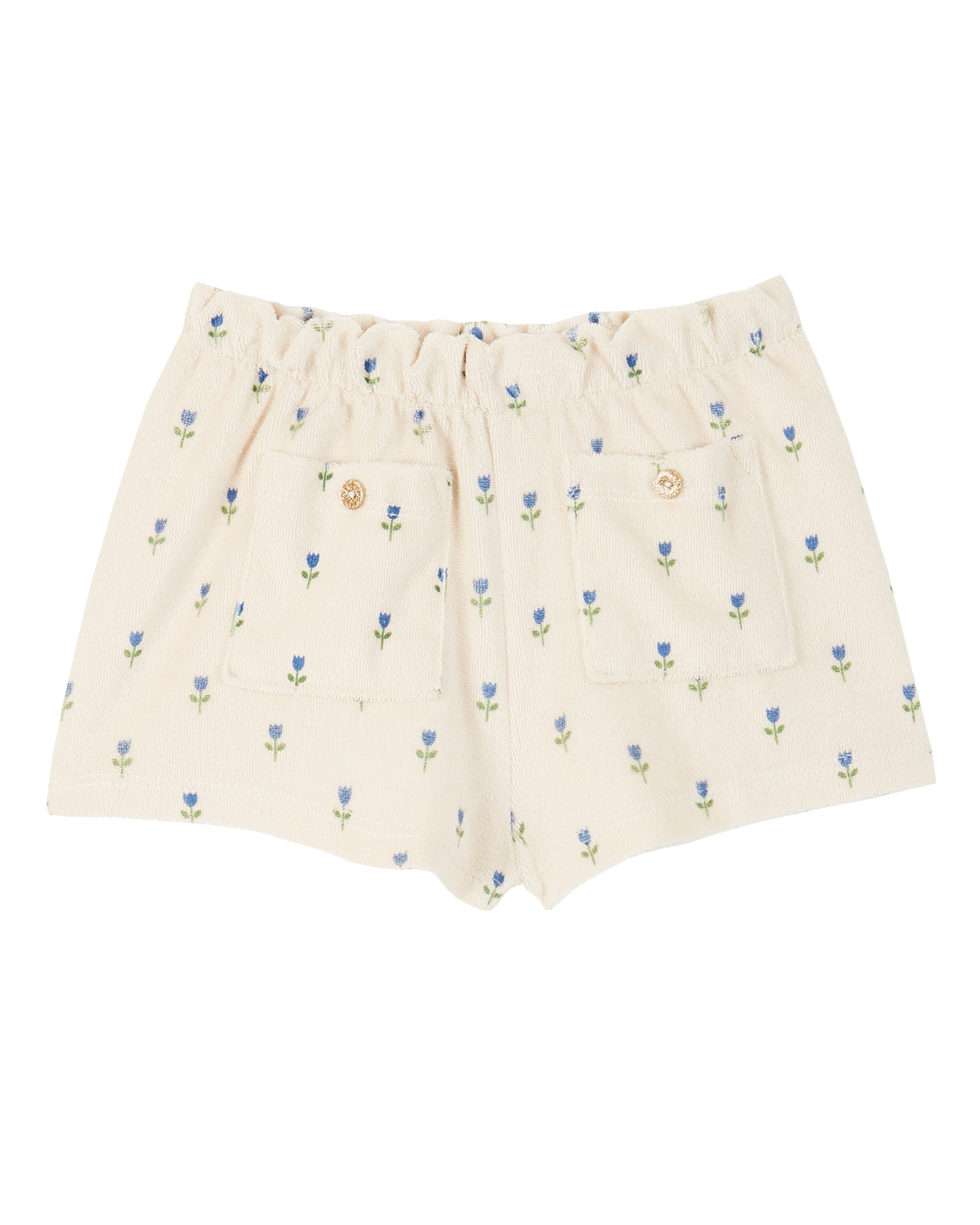 Short éponge tulipe écru