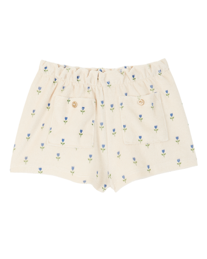 Short éponge tulipe écru