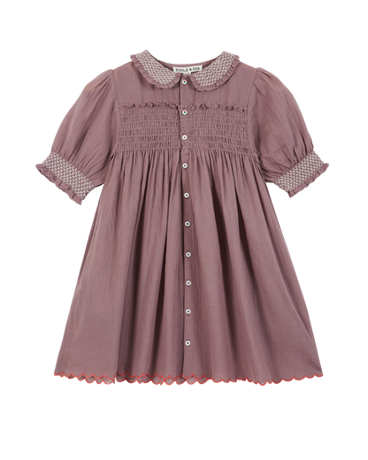 Robe coton violine