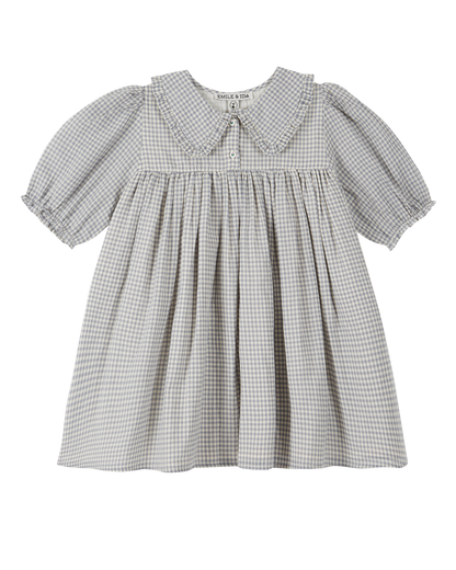 Robe coton vichy bleu