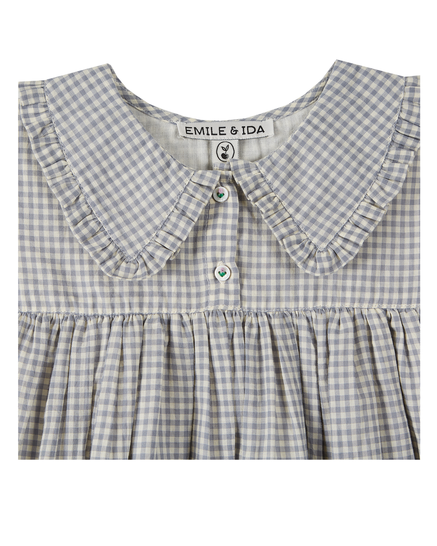Robe coton vichy bleu