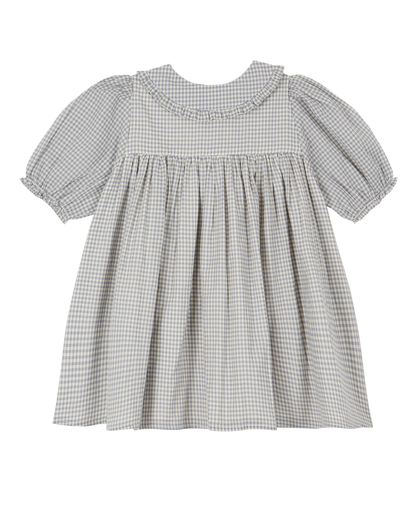 Robe coton vichy bleu