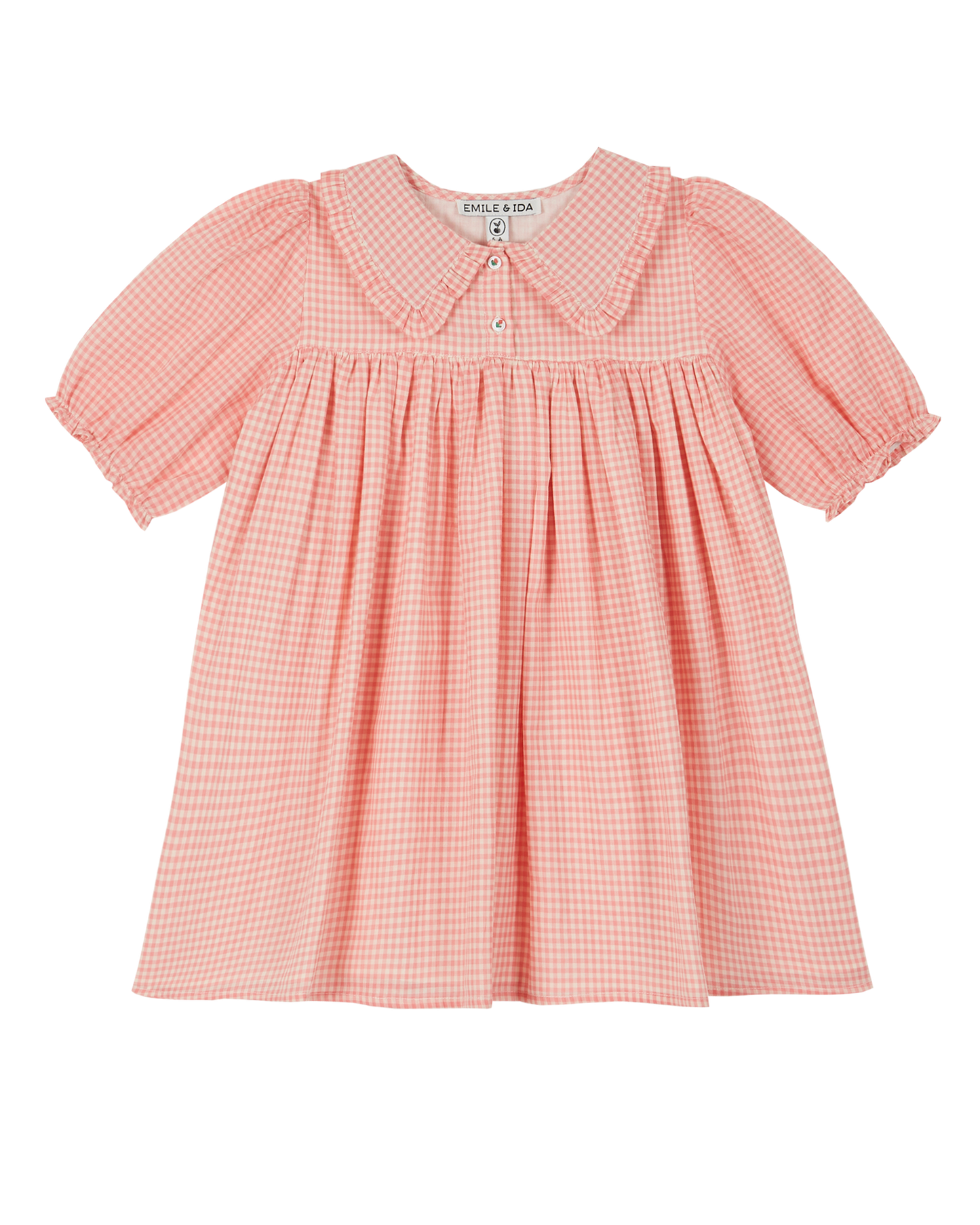 Robe coton vichy rose