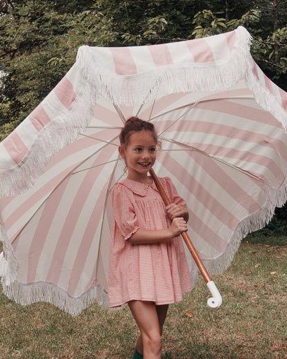 Robe coton vichy rose