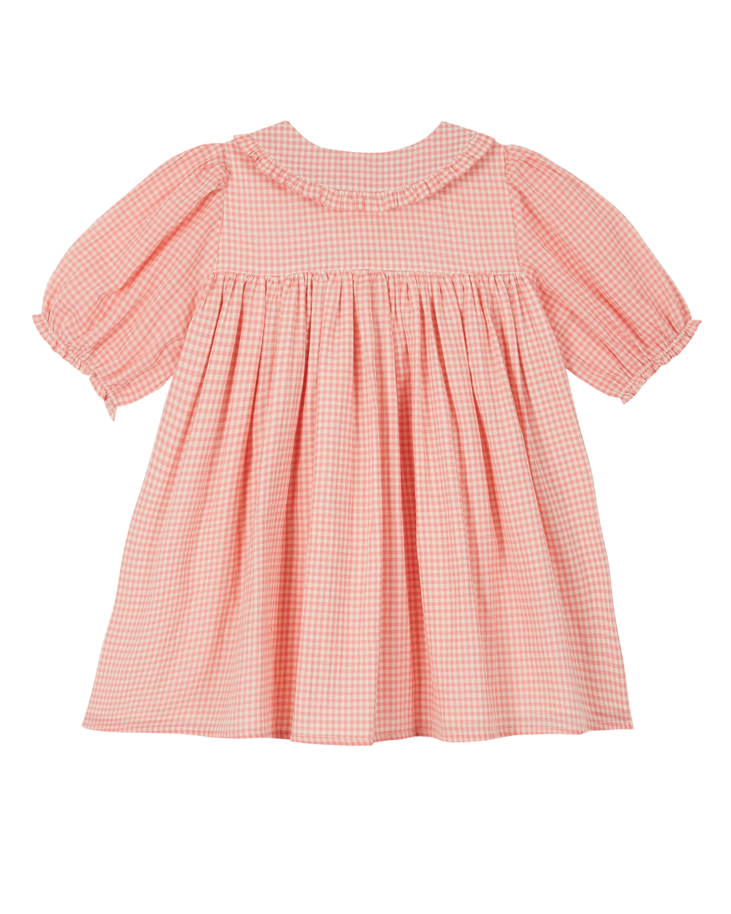 Robe coton vichy rose