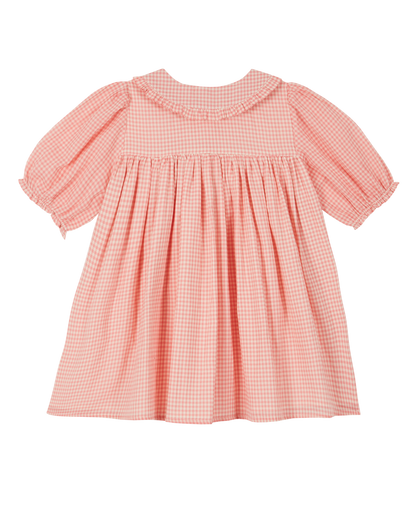 Robe coton vichy rose