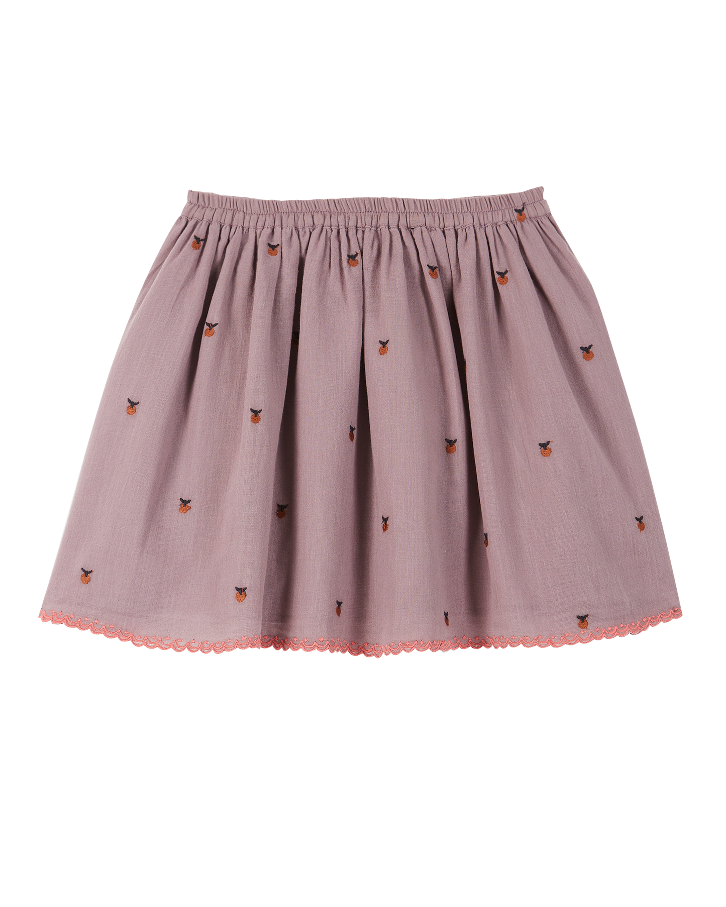 Jupe coton violine pommette