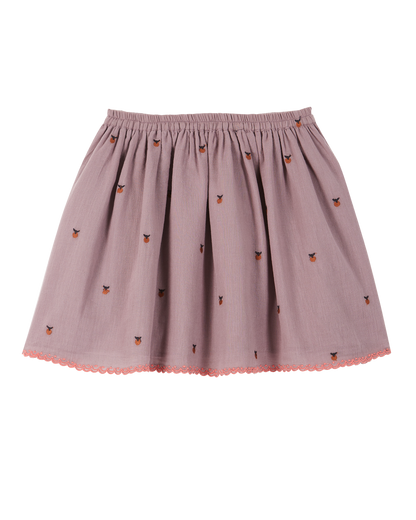 Jupe coton violine pommette