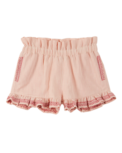 Short coton rayure rose