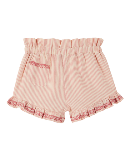 Short coton rayure rose