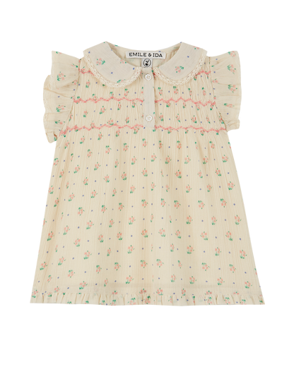 Robe coton écru cueillette