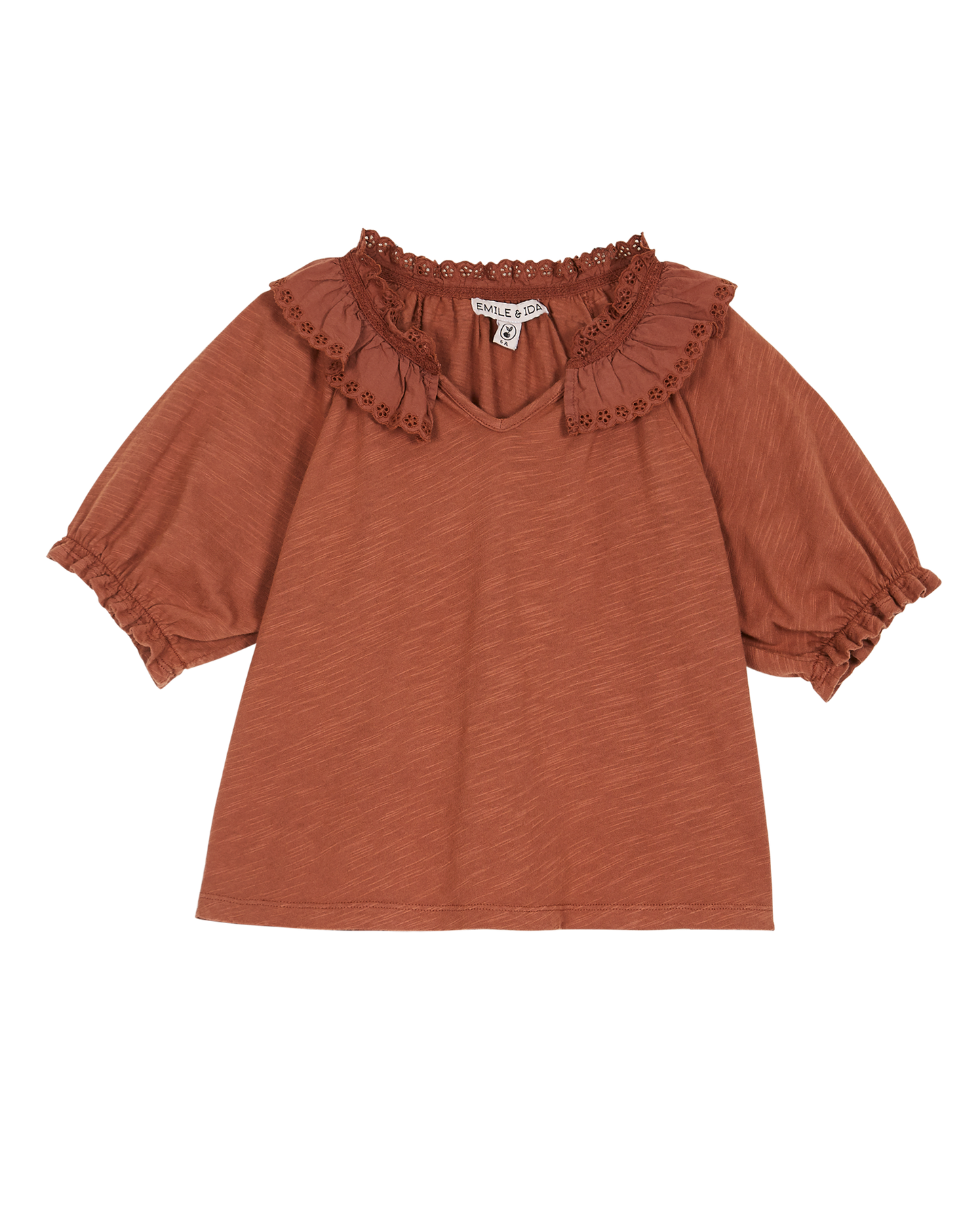 Blouse coton bio brun